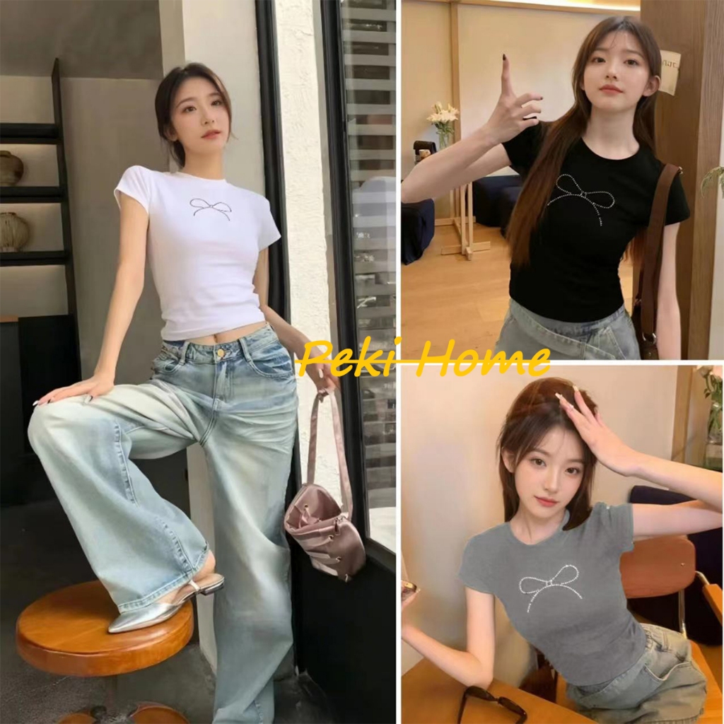 เสื้อยืดแขนสั้นสไตล์หวานใหม่ล่าสุด สำหรับสาวๆ