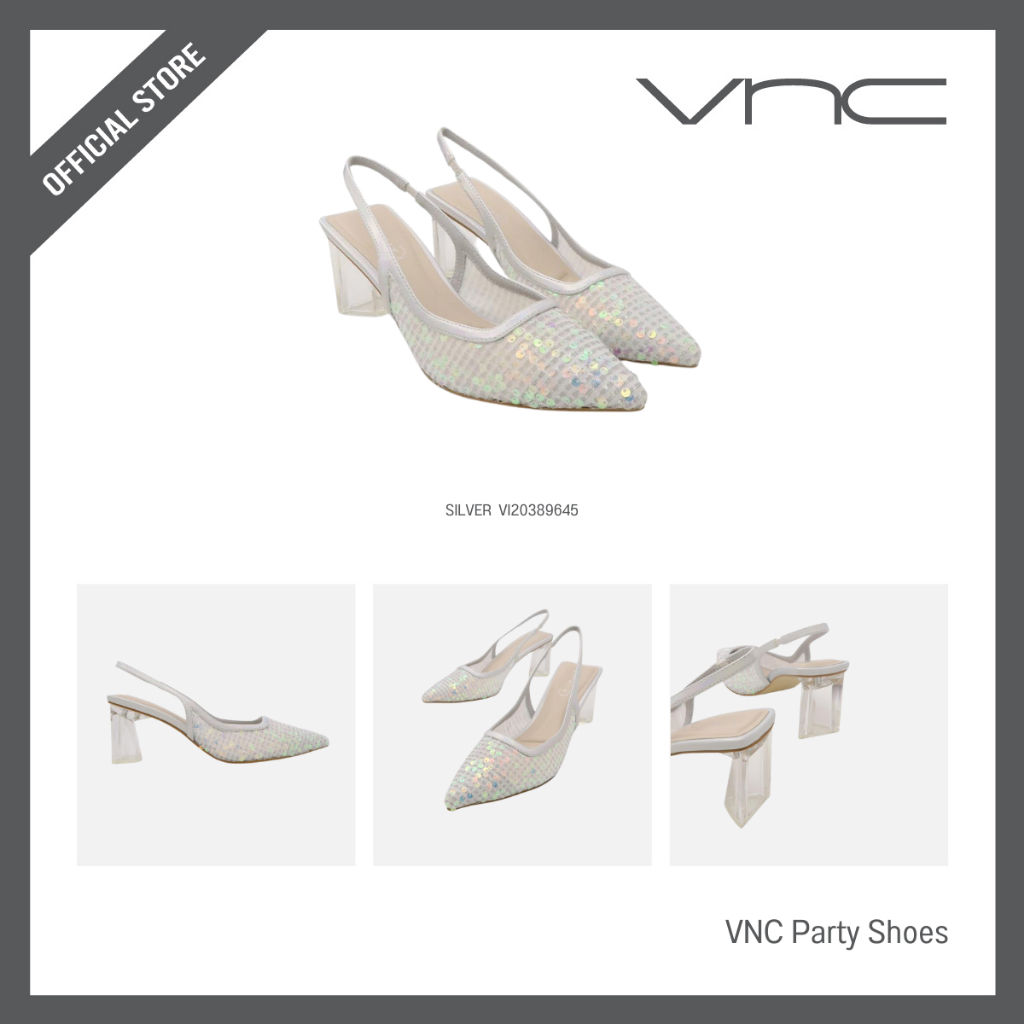 VNC รองเท้าผู้หญิง รองเท้าส้นสูง สี SILVER