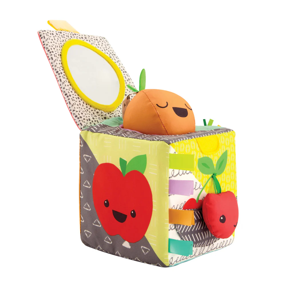 Infantino : Peek & Seek Sensory Discovery Cube – ลูกบาศก์เสริมพัฒนาการ ผลไม้