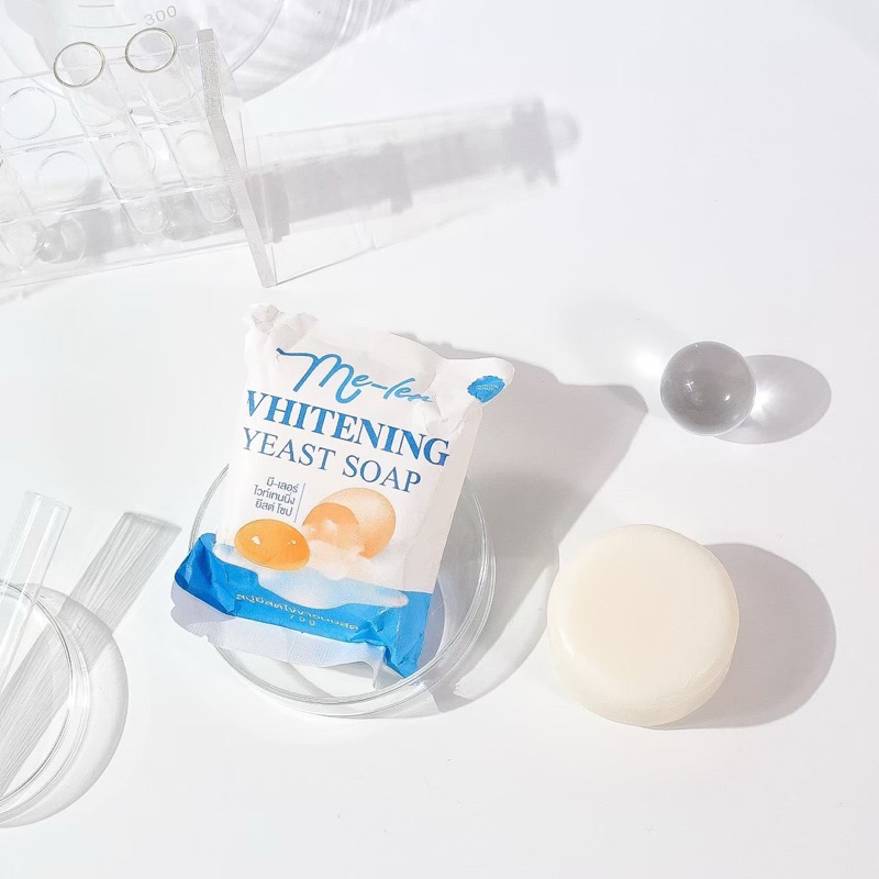Whitening Yeast Soap สบู่ยีสต์ไข่ขาวนมสด