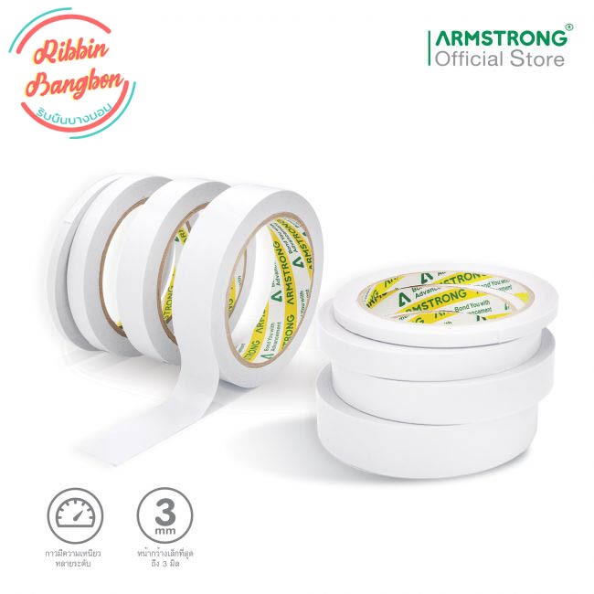 เทปเยื่อกาว2หน้าบาง เทป2หน้า Double Tape  12มิล 18มิล 24มิล 36มิล 48มิล