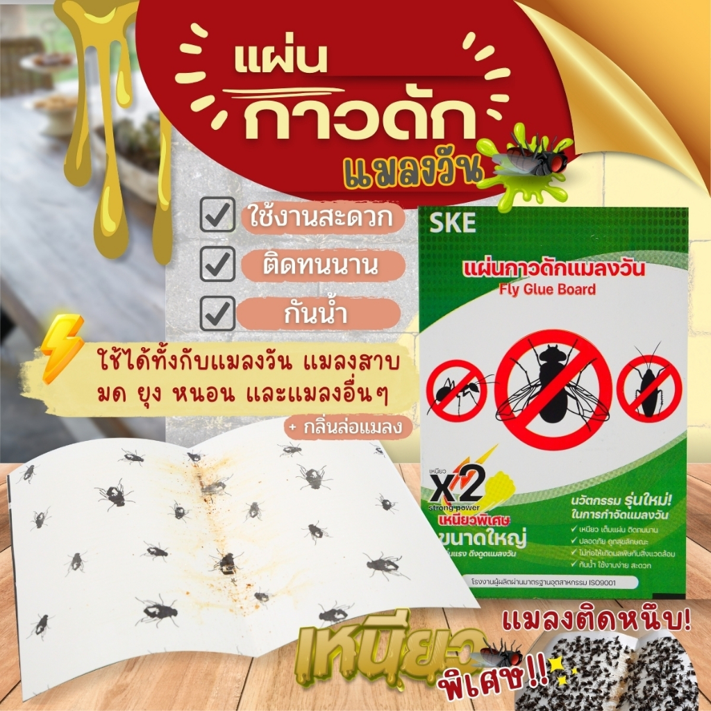 ราคาถูกสุด!! กาวดักแมลงวัน ของแท้ 100% มีสต็อกในไทย กาว ดักแมลง รหัส 6001-1
