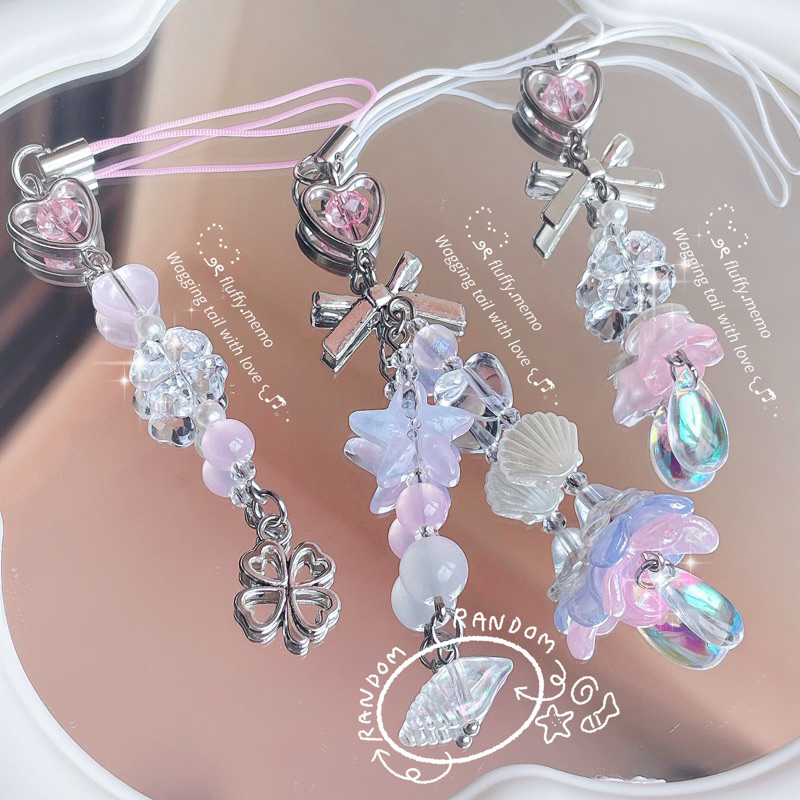 🪸 pastel in love 💗 พวงกุญแจ สายคล้องสีพาสเทลน่ารัก