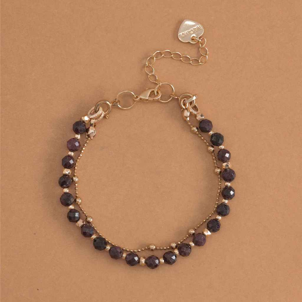 GARNET-LUCKY CHARM BRACELETสร้อยข้อมือหินมงคล-หินการ์เนต
