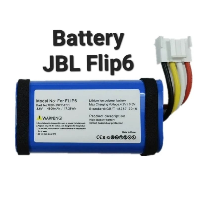 Battery Jbl Flip6 GSP 1S2P F6D 4800mAh Flip 6 แบต 3.6v แบตเตอรี่ แบตเตอรี่บูลทูร Bluetooth แบตลำโพง แบตบลูทูร มีของแถม
