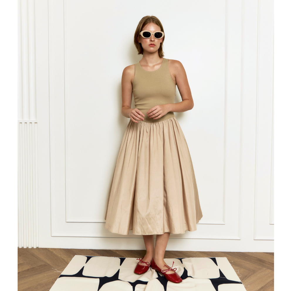ALTER&BEYOND - Drop-waist Midi Dress ชุดเดรสยาว
