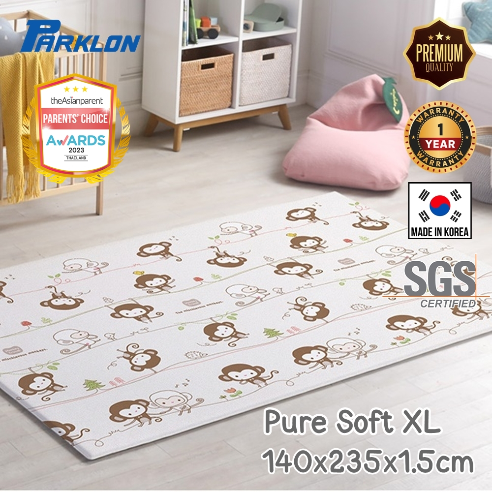 [XL 5 colors] PARKLON แผ่นรองคลานเกาหลีเกรดพรีเมี่ยม รุ่น Pure Soft Mat ขนาด 140x235x1.5cm