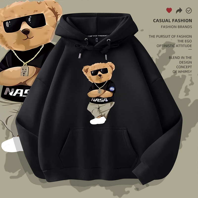 L691เสื้อฮู้ดแขนยาวลายแฟชั่นสวย..มี7สีหลายไซส์เลือกได้(S-3XL)