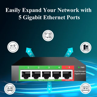 USEE GS105M/GS108M Gigabit Switch 5 Port / 8 Port HUB Lan Splitter สวิตซ์ฮับ 1000Mbps Desktop Switch
