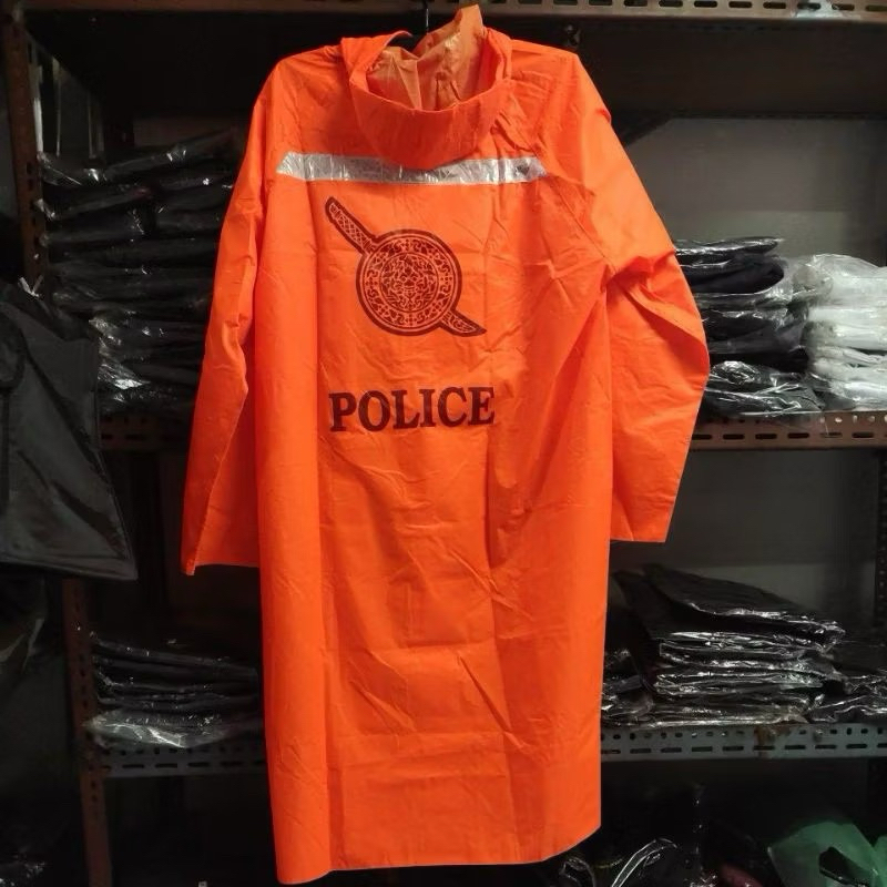 เสื้อโค้ทกันฝนจราจรตราโล่ ขนาดฟรีไซส์
