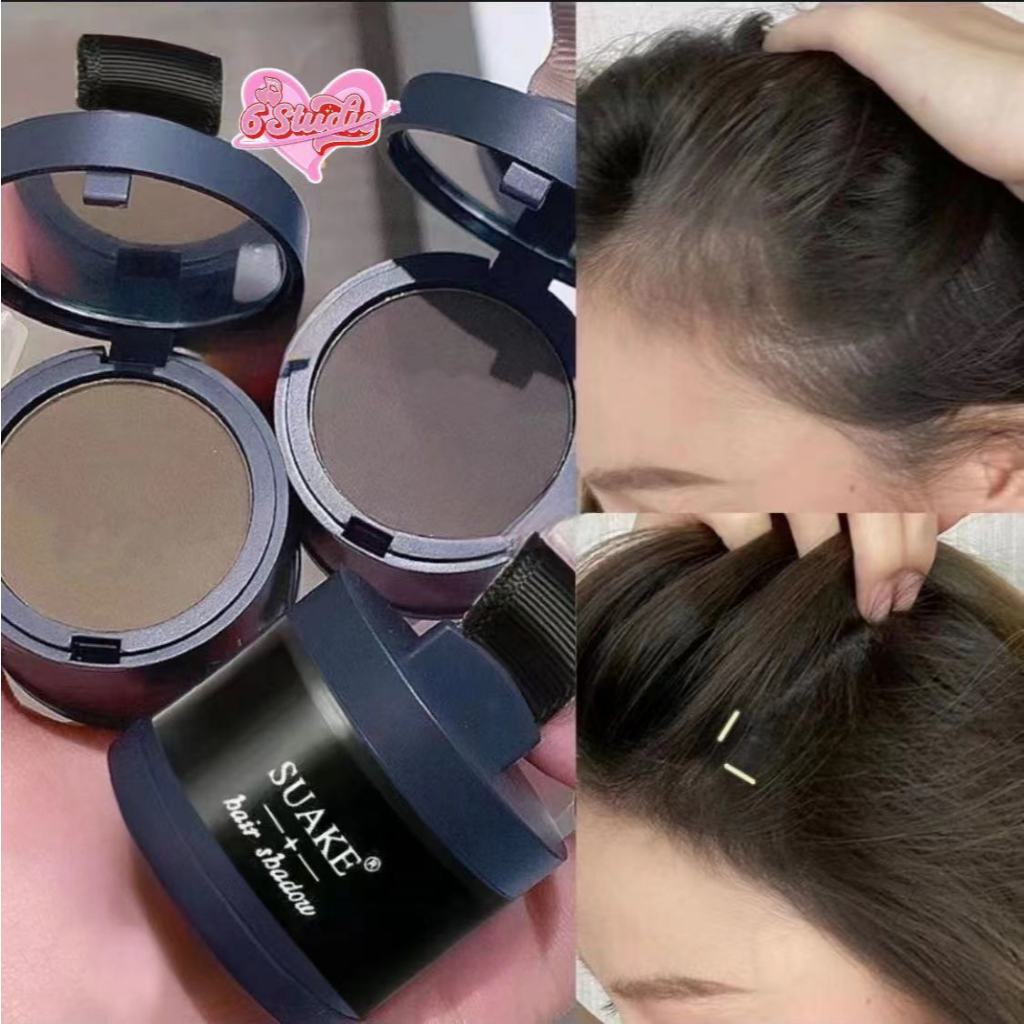 แป้งเงาผม แป้งแฮร์ไลน์ แป้งแฮร์ไลท์ สำหรับปิดเหม่ง ผงแฮร์ไลน์ ผงปิดหน้าผาก ปกปิดขมับ ปิดผมบาง ผมหงอก หัวเหม่ง