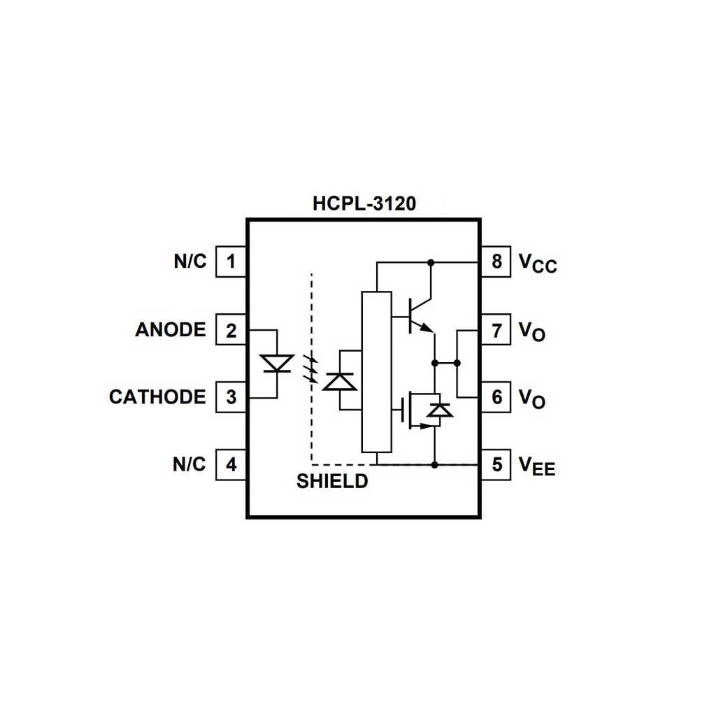 HCPL-3120 A3120 2.0 Amp Output Current IGBT Gate Drive รูปที่ 2