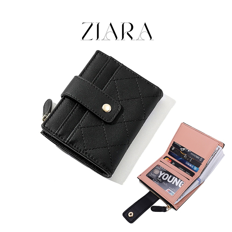 ZIARA 2024 ใหม่สร้างสรรค์ซิปศูนย์กระเป๋าสตางค์รุ่นเกาหลีหลายผู้ถือบัตรนักเรียนคลิปเงินแฟชั่นกระเป๋าสั้นผู้หญิงatb wallet