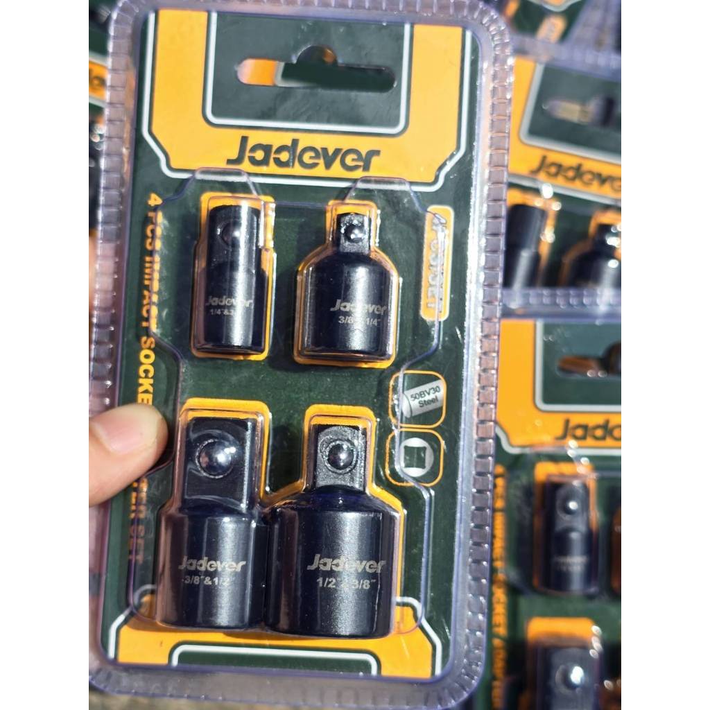 ข้อลด + ข้อเพิ่ม ลม 4 ตัวชุด รุ่น JDMS6404 ( 4 Pcs Impact socket adapter set ) JADEVER ราคา ถูกที่สุด ดีลบีเคเค