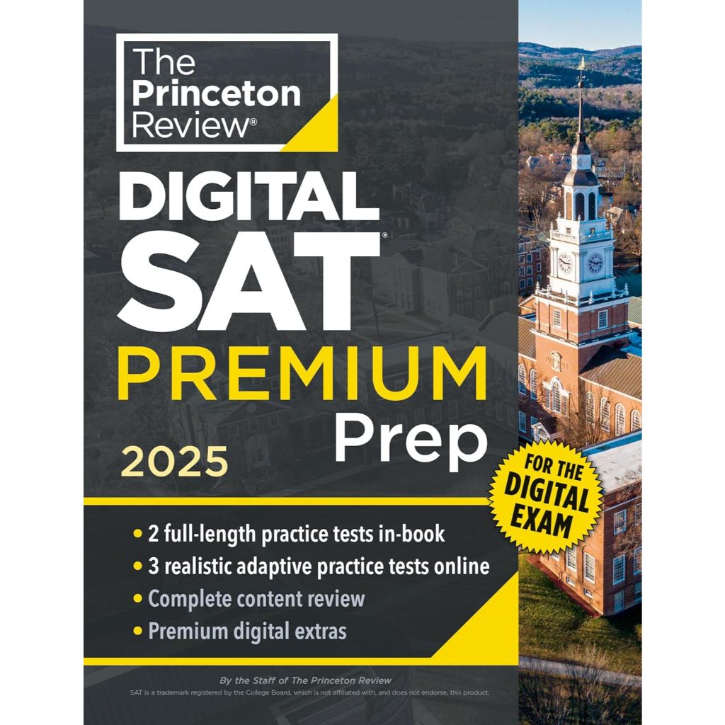 9780593517543 THE PRINCETON REVIEW DIGITAL SAT PREMIUM PREP, 2025: 5 FULL-LENGTH PRACTICE TESTS (2 IN BOOK+3 ADAPT