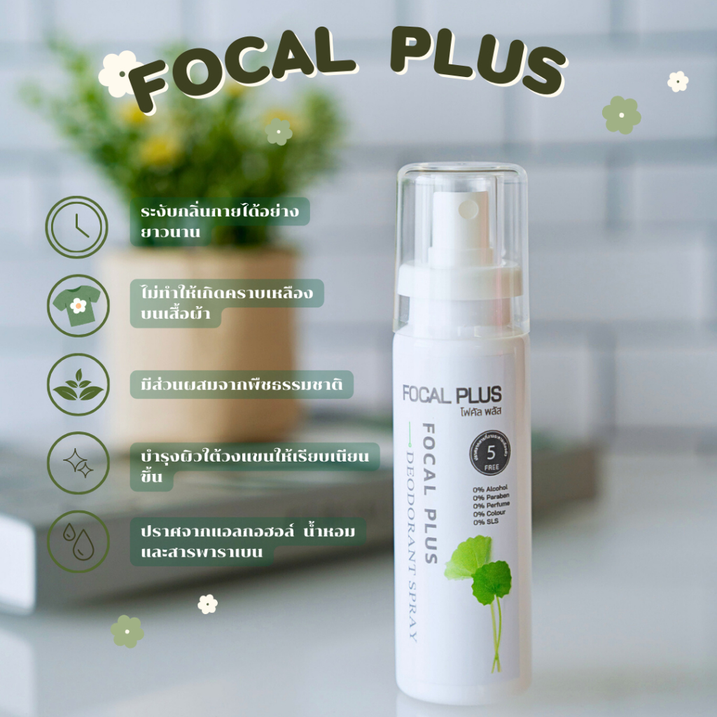 FOCAL PLUS DEODORANT SPRAYโฟคัล พลัส สเปรย์ระงับกลิ่นกาย