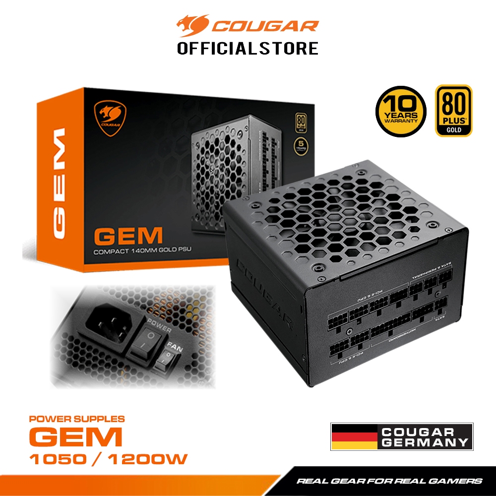 COUGAR - POWER SUPPLY 1050W GEM (80+Gold)