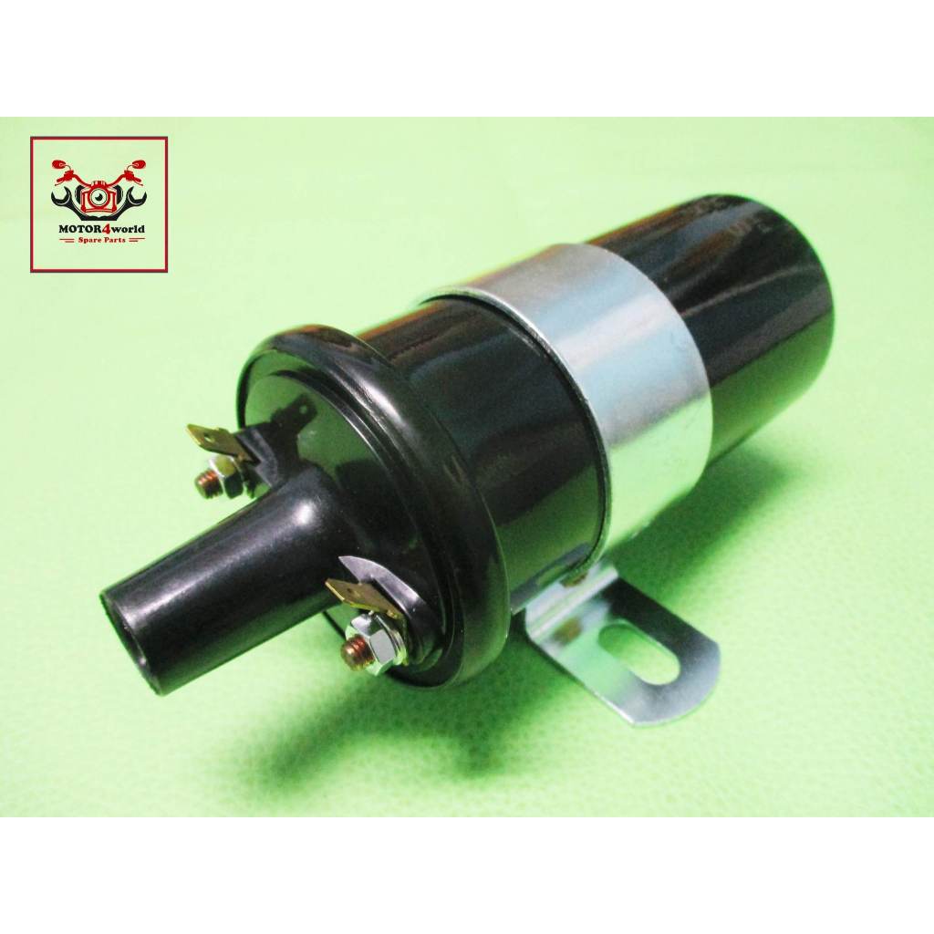 IGNITION COIL (12 V.) Fit For ALL MODEL  // คอยล์จุดระเบิด 12 โวลท์ ทรงกระบอก "สีดำ" ใช้ทั่วไป
