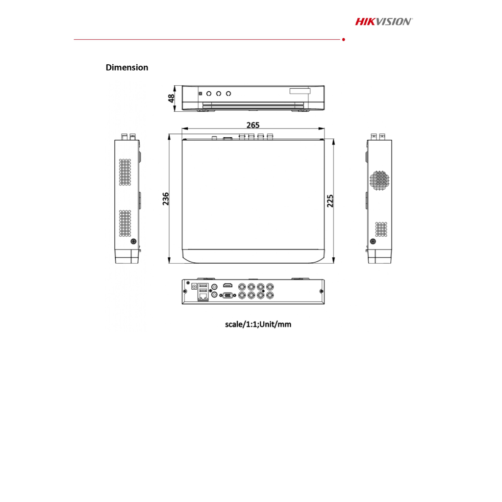 HIKVISION iDS-7208HUHI-M1/E เครื่องบันทึกกล้องวงจรปิด 8CH 5MP รองรับกล้องวงจรปิดทุกระบบ (รับประกันสินค้า 3 ปี)