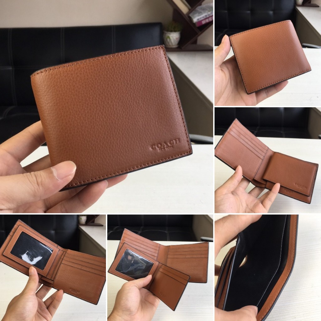 พร้อมส่ง🔥 Outlet ปลอดภาษี กระเป๋าสตางค์ coach กระเป๋าสตางค์ผู้ชาย F74993 F74771 กระเป๋าใส่เหรียญ