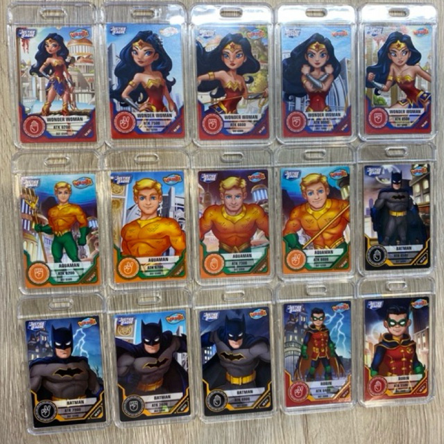 การ์ดแคมปัส DC Justice League Cards ครบเซ็ต No.001-100 แถมถังเหล็ก Suicide Squad