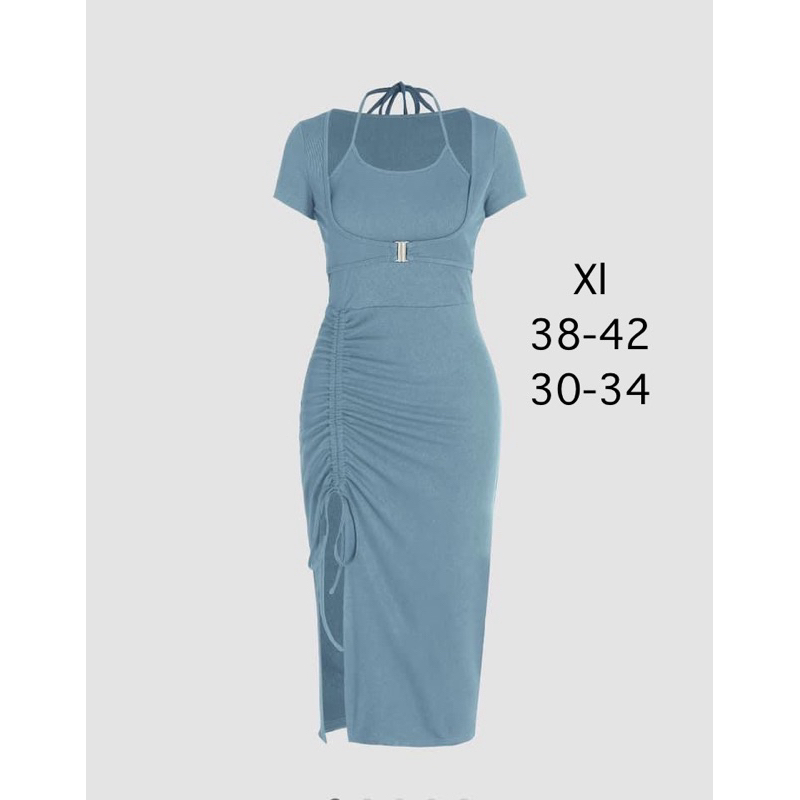 เดรส ผูกคอ แต่งอะไหล่ cider