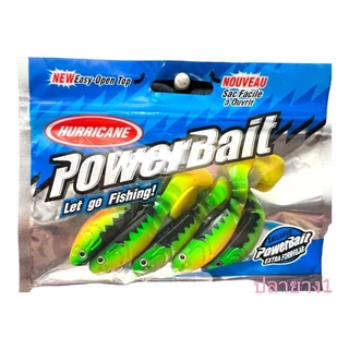 ปลายางตัวบั้ง hurricane powerbait ยาว 7 cm . pack5ตัว