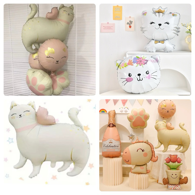 ลูกโป่งฟอยล์แมว น้องเหมียว น่ารักมาก สินค้าพร้อมส่ง