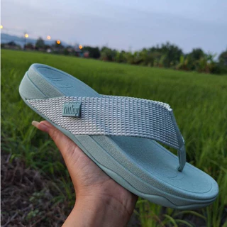รองเท้าแตะ fitflop mix สีชมพูหูคีบผื่นนิ่มเบ่าใส้สบายไม่เจ๊บเท่างานปาย