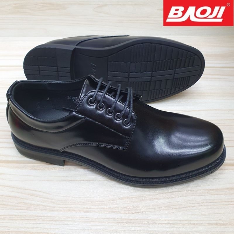 Baoji BJ8000 รองเท้าคัทชูชายผูกเชือกสีดำ ไซส์ 41-46