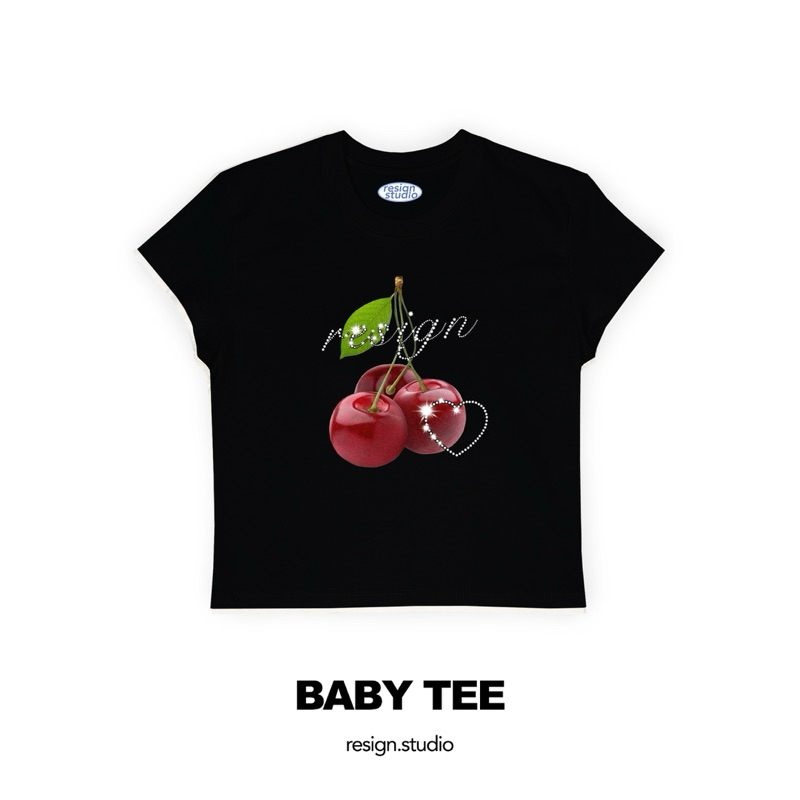 reaign studio - babytee ลาย cherry resign v2