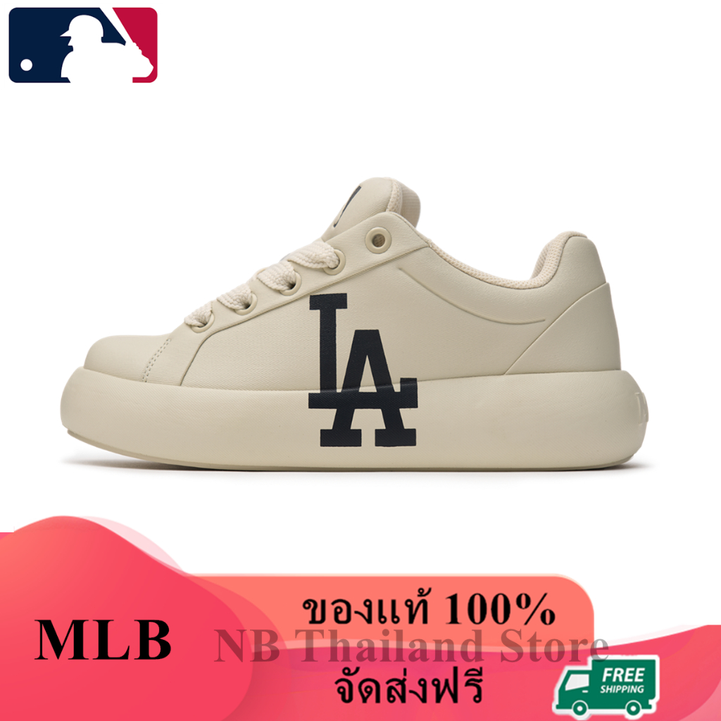 ของแท้ 100% MLB Chunky Classic Base Cream Sneaker รองเท้าผ้าใบ รองเท้าผู้หญิง