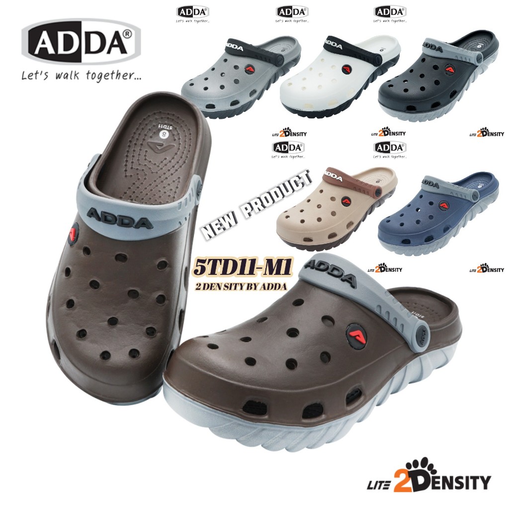 ADDA รุ่น 5TD11 SIZE (7-10) 2DENSITY นุ่มสวมใส่สบายมีสายรัดหลังมาให้เพิ่มความกระชับ รองเท้าหัวโต