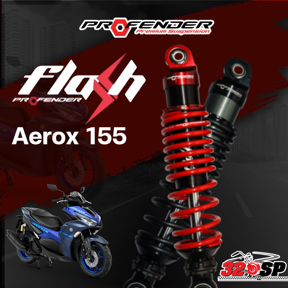 โช๊คหลัง PROFENDER FLASH SERIES YAMAHA AEROX155 ของแท้!! 320SP