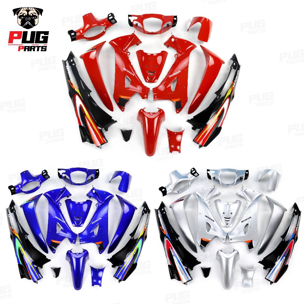 PUGParts ชุดสีwave125S หัวเถิก ชุดสีเวฟ125S (ชุด13ชิ้น) ปี 2002 กุญแจกลม/กุญแจนิรภัย(กุญแจเล็ก/ใหญ่)