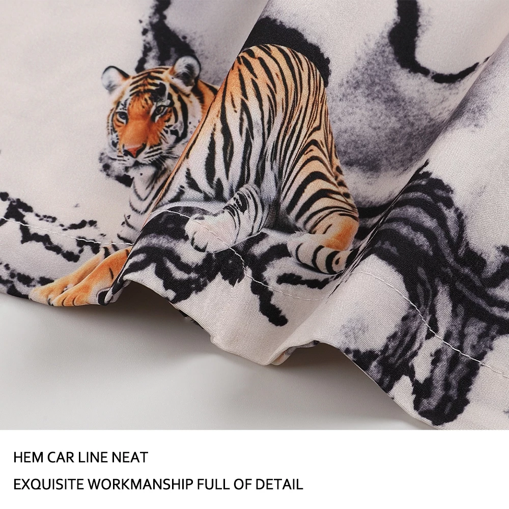 HBUH Hawaii Shirt เชิ้ตลายดอกไม้แขนสั้น ทรงหลวม สไตล์ฮาวาย thumbnail 8
