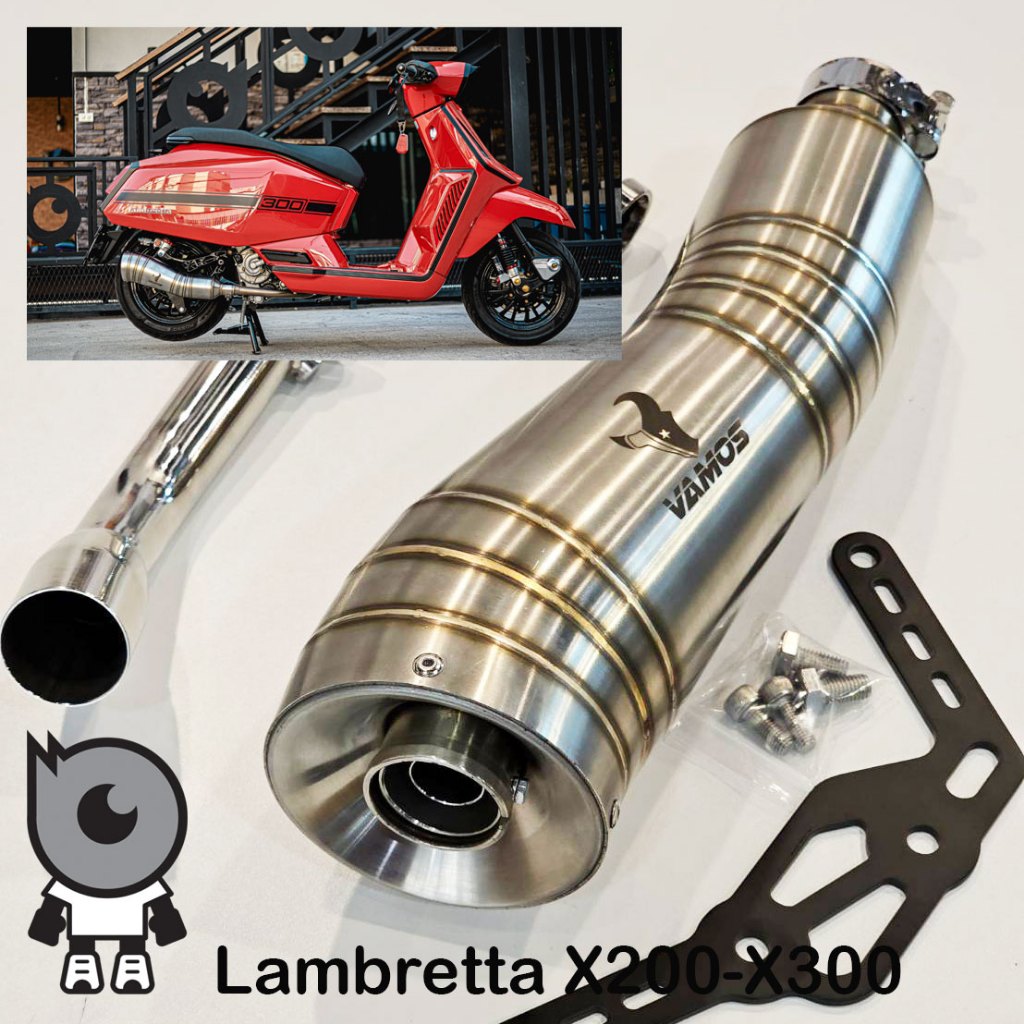 ท่อซิ่งทรงGP Vamos Evo สำหรับ Lambretta X200-X300