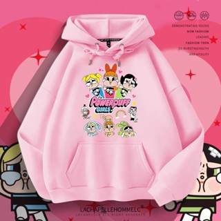 L814（พร้อมส่งจากไทย）เสื้อฮู้ดแขนยาว ผ้านุ่มใส่สบายฯ ลายLABUB…