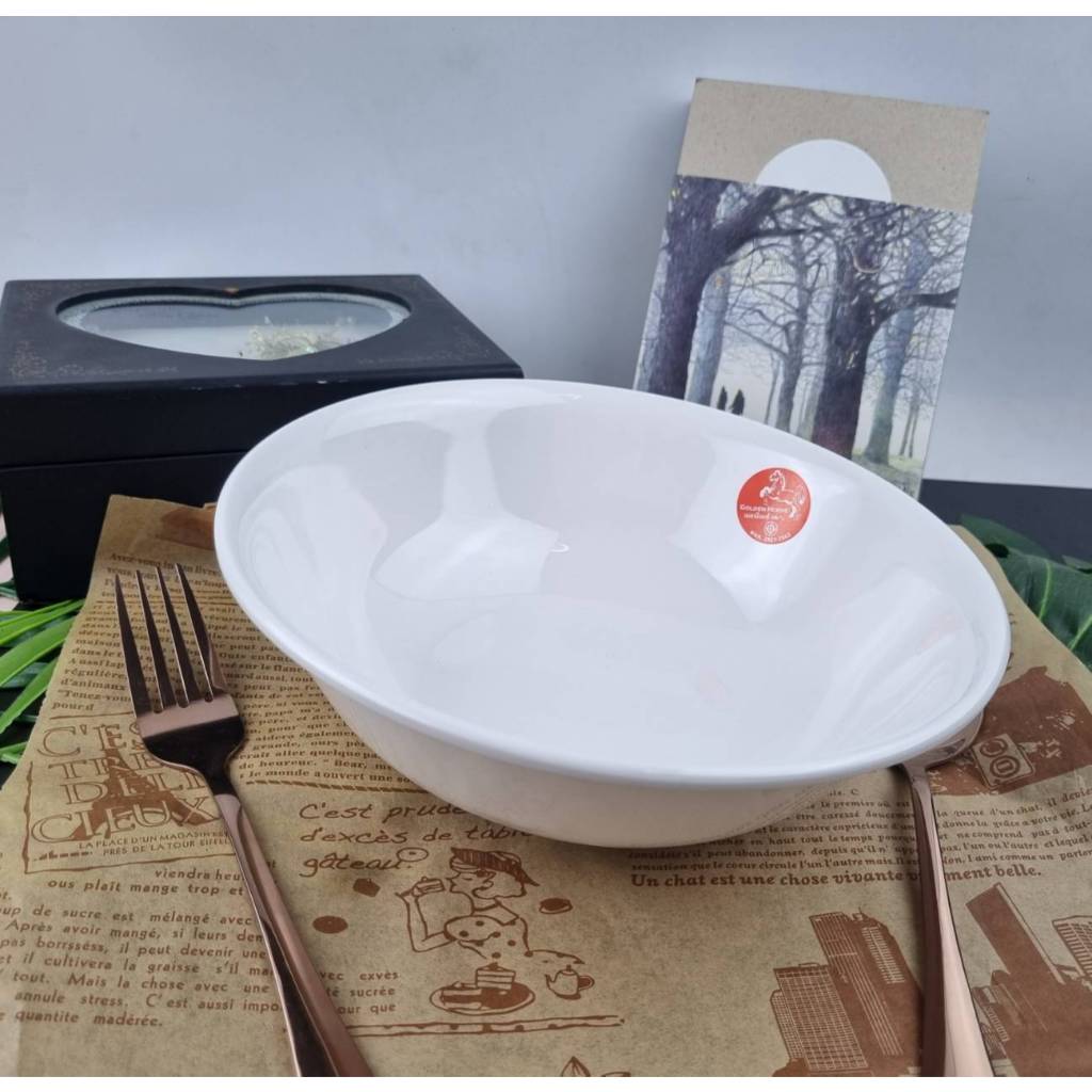 ชามมลามีน สีขาวครีม ชุด6ใบ - รูปที่ 7