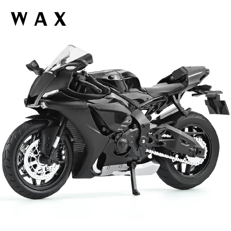 【วัสดุโลหะผสม】WAX YAMAHA R1 โมเดลรถจักรยานยนต์ 1:12 รถเหล็ก รถโมเดล ของเล่นสําหรับเด็กผู้ชาย ของขวัญวันเกิด