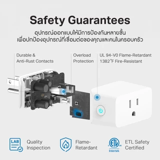 TP-Link Tapo P110M สมาร์ทปลั๊ก Mini Smart Wi-Fi Plug, Energy Monitoring สั่งเปิดปิดเครื่องใช้ไฟฟ้าผ่านแอป Tapo ประกัน1ปี