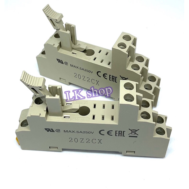 socket P2RF-08-E สำหรับรีเลย์ของแท้  G2R-2-SN ฐานใหม่ P2RFZ-08-E ที่นั่ง 8 ขา P2RF-08-E