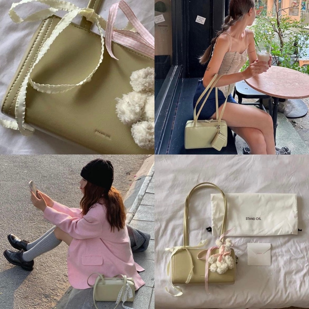 OUTLETS 🇰🇷 STAND OIL Post Bag / Black / Sand / Mocha 💯นำเข้า+ มาพร้อมกระเป๋าใส่หูฟัง