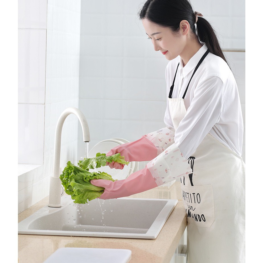 ถุงมือล้างจาน ถุงมือทำความสะอาด เหนียวและทนทาน มัลติฟังก์ชั่น ห้องครัวที่จำเป็น ถุงมือยางทำความสะอาด - รูปที่ 2