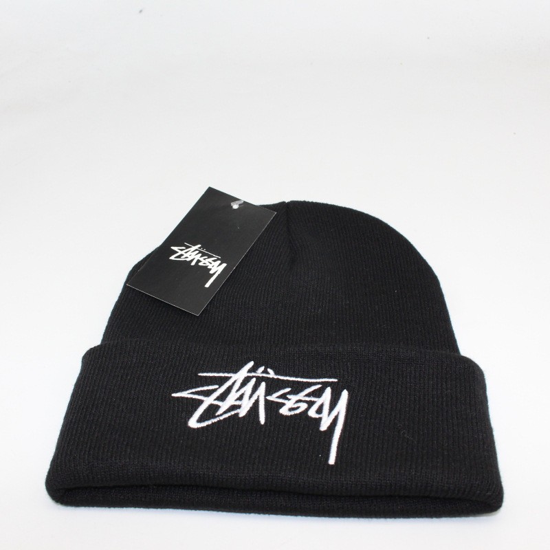 Stussy หมวกบีนนี่ ผ้าขนสัตว์ถัก กันลม อบอุ่น สไตล์ฮิปฮอป ของขวัญวันเกิด วันวาเลนไทน์