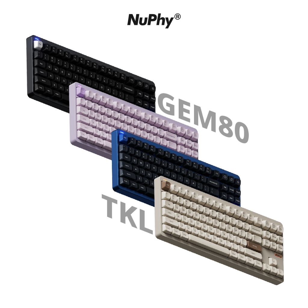 NuPhy Gem80 QMK/VIA Wireless Custom Mechanical Keyboard คีย์บอร์ดไร้สายขนาด TKL 80%