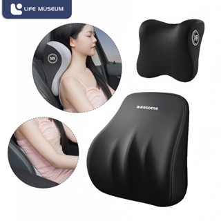 หมอนรองหลัง หมอนรองหลังในรถ นุ่มและระบายอากาศ รองคอกับเอว แพ…
