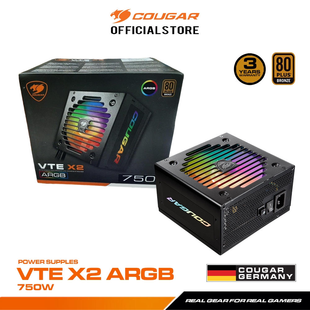 COUGAR - POWER SUPPLY 650W/750W VTE X2 ARGB (80+Bronze)