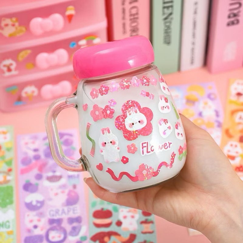 สติกเกอร์ลายน่ารัก แผ่นละ 1 บาท สุ่มลาย (ขั้นต่ำ 10 ชิ้น) พร้อมส่งจากไทย DIY สําหรับตกแต่งสมุดภาพ เครื่องเขียนนักเรียน - รูปที่ 5