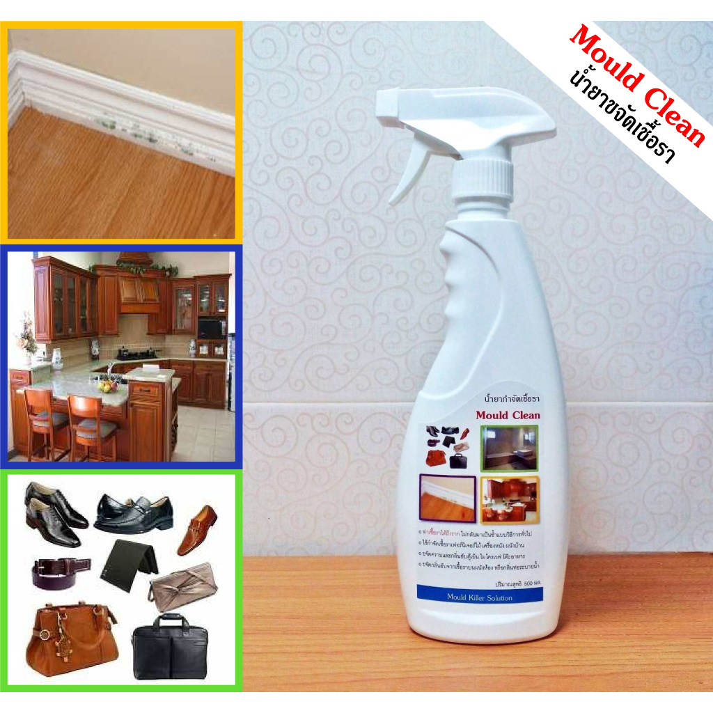 ฆ่าเชื้อรา กำจัดเชื้อรา กระเป๋า ตู้เสื้อผ้า เฟอร์นิเจอร์  ไม้ ขึ้นรา  น้ำยา ขจัดเชื้อรา  Mould Clean